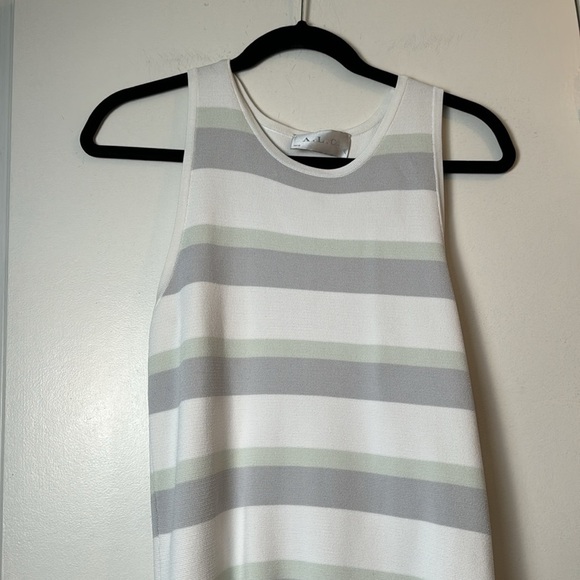 A.L.C Neutral Striped Mini A-Line Dress Size XS - Picture 4 of 10